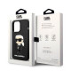 Karl Lagerfeld iPhone 14 Pro Max Silicone Iconic Θήκη Σιλικόνης με MagSafe - Black - KLHMP14XSNIKBCK