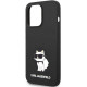 Karl Lagerfeld iPhone 14 Pro Max Silicone Choupette Body Θήκη Σιλικόνης με MagSafe - Black - KLHMP14XSNCHBCK