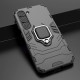 OEM Samsung Galaxy S23 Rugged Armor Σκληρή Θήκη Υψηλής Προστασίας με Πλαίσιο Σιλικόνης και Δαχτυλίδι Συγκράτησης - Black