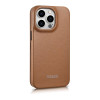 iCarer iPhone 14 Pro Max CE Premium Leather Folio Θήκη Βιβλίο από Γνήσιο Δέρμα με MagSafe - Brown