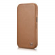 iCarer iPhone 14 Pro CE Premium Leather Folio Θήκη Βιβλίο από Γνήσιο Δέρμα με MagSafe - Brown