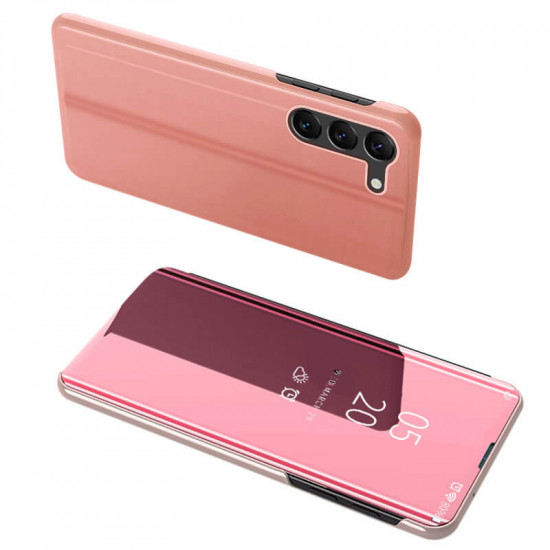 OEM Samsung Galaxy S23 Plus Clear View Θήκη Βιβλίο - Pink