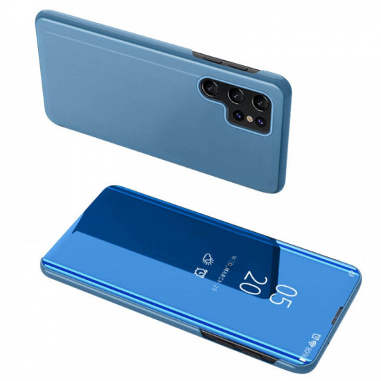 OEM Samsung Galaxy S23 Ultra Clear View Θήκη Βιβλίο - Blue