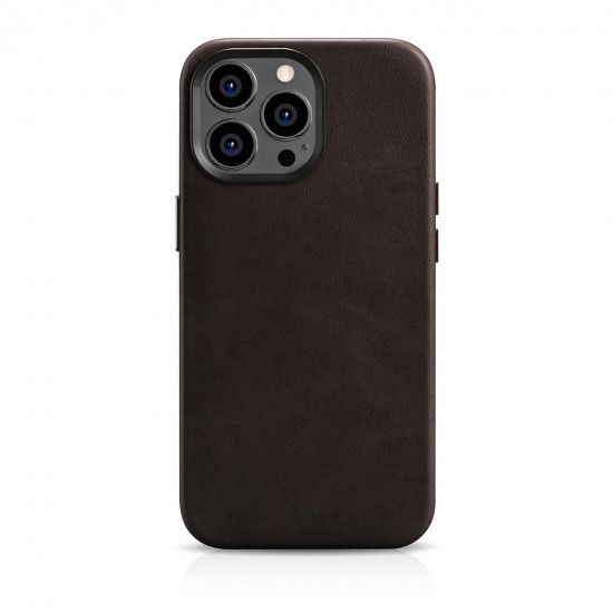 iCarer iPhone 14 Pro Max Leather Oil Wax Θήκη από Γνήσιο Δέρμα με MagSafe - Camel Tan