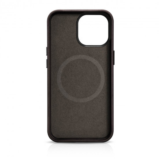 iCarer iPhone 14 Pro Max Leather Oil Wax Θήκη από Γνήσιο Δέρμα με MagSafe - Camel Tan