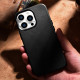 iCarer iPhone 14 Pro Max Cowhide Leather Θήκη από Γνήσιο Δέρμα με MagSafe - Black