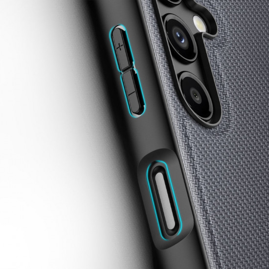 Dux Ducis Samsung Galaxy A14 5G Fino Series Σκληρή Θήκη με Πλαίσιο Σιλικόνης και Επένδυση από Ύφασμα - Grey