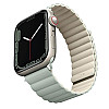 UNIQ Λουράκι Apple Watch 2 / 3 / 4 / 5 / 6 / 7 / 8 / 9 / SE / ULTRA 1 / ULTRA 2 - 42 / 44 / 45 / 49 mm Revix Μαγνητικό Σιλικόνης Διπλής Όψης - Sage / Beige