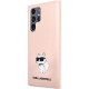 Karl Lagerfeld Samsung Galaxy S23 Ultra Silicone Choupette Body Θήκη Σιλικόνης - Pink - KLHCS23LSNCHBCP