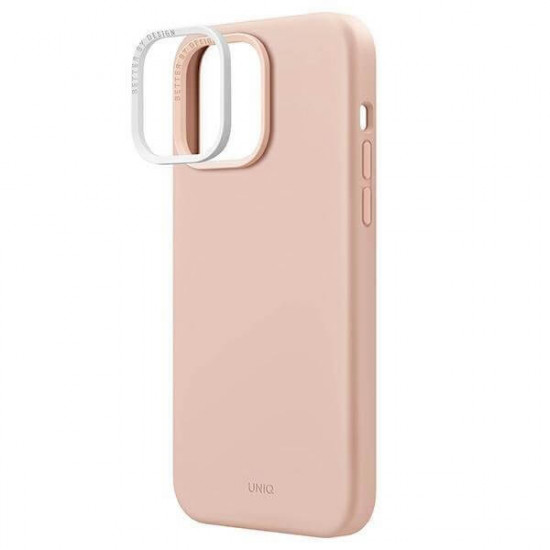 Uniq iPhone 14 Pro Max Lino Hue Magclick Θήκη Σιλικόνης με MagSafe - Pink / Blush Pink