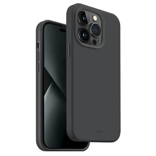Uniq iPhone 14 Pro Max Lino Hue Magclick Θήκη Σιλικόνης με MagSafe - Grey / Charcoal Grey