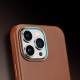 Dux Ducis iPhone 14 Pro Naples Leather Case Θήκη με Επένδυση Γνήσιου Δέρματος και MagSafe - Brown