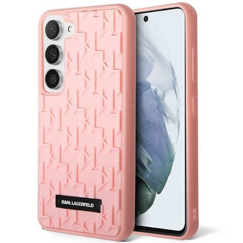 Karl Lagerfeld Samsung Galaxy S23+ - 3D Monogram Σκληρή Θήκη με Πλαίσιο Σιλικόνης - Pink - KLHCS23MRUPKLPP