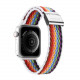 Dux Ducis Λουράκι Apple Watch 2 / 3 / 4 / 5 / 6 / 7 / 8 / 9 / SE / ULTRA / ULTRA 2 - 42 / 44 / 45 / 49 mm BraidedMixture II Version από Νάιλον - Pale Stripes - Multicolor