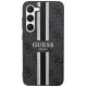 Guess Samsung Galaxy S23+ - 4G Printed Stripe Θήκη με Επένδυση Συνθετικού Δέρματος - Black - GUHCS23MP4RPSK