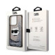 Karl Lagerfeld iPhone 14 Pro Max - Liquid Glitter Choupette's Head Σκληρή Θήκη με Πλαίσιο Σιλικόνης - Black - KLHCP14XLNCHCK