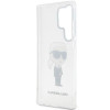 Karl Lagerfeld Samsung Galaxy S23 Ultra - Ikonik Karl Σκληρή Θήκη με Πλαίσιο Σιλικόνης - Διάφανη - KLHCS23LHNIKTCT