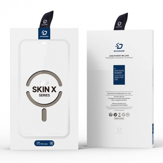 Dux Ducis iPhone 14 Pro Max Skin X Pro Magnetic Flip Case Θήκη Βιβλίο με MagSafe - Beige
