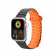 Dux Ducis Λουράκι Apple Watch 2 / 3 / 4 / 5 / 6 / 7 / 8 / 9 / SE / ULTRA / ULTRA 2 - 42 / 44 / 45 / 49 mm Armor Silicone MagneticΜαγνητικό Σιλικόνης - Black / Orange