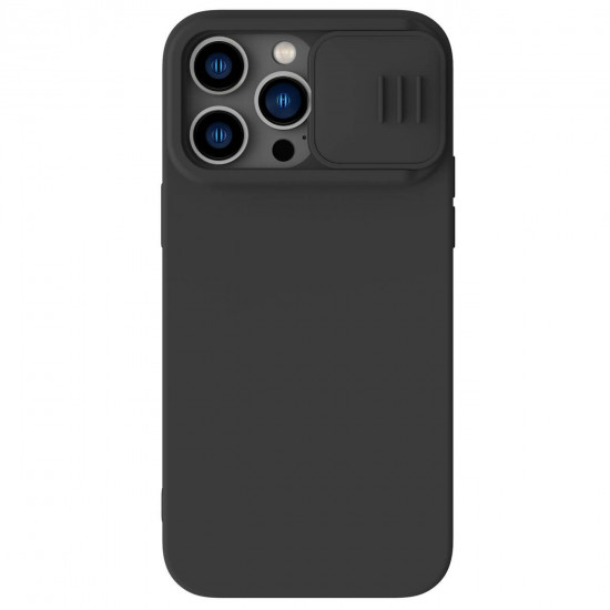 Nillkin iPhone 14 Pro CamShield Silky Θήκη Σιλικόνης με Κάλυμμα για την Κάμερα και MagSafe - Black