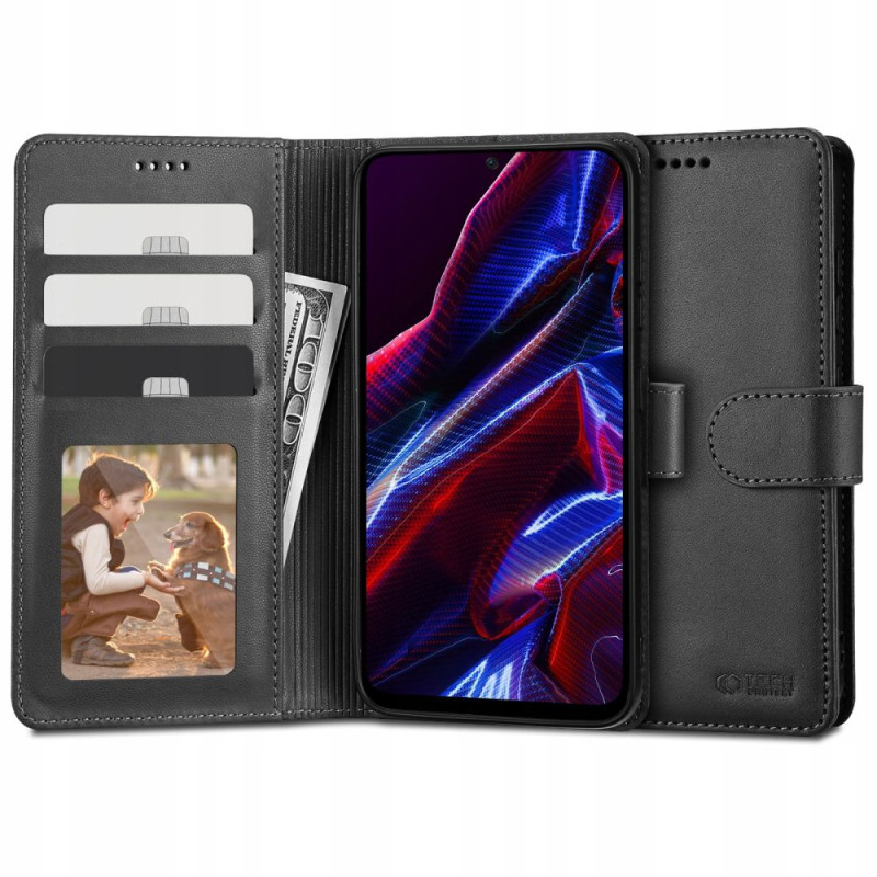 Tech-Protect Xiaomi Redmi Note 12 5G / Xiaomi Poco X5 5G Θήκη Πορτοφόλι Stand από Δερματίνη - Black