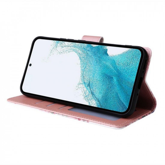 Tech-Protect Samsung Galaxy A14 5G Θήκη Πορτοφόλι Stand από Δερματίνη - Garden Violet