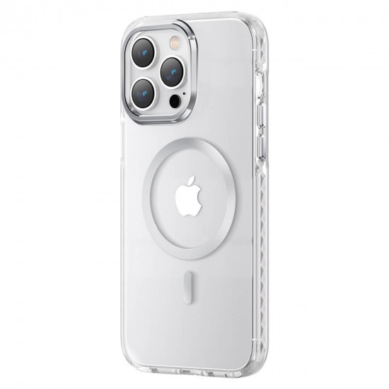 Kingxbar iPhone 14 Pro PQY Ice Crystal Series Θήκη Σιλικόνης με MagSafe - Διάφανη / Silver
