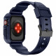 Kingxbar Λουράκι Apple Watch 2 / 3 / 4 / 5 / 6 / 7 / 8 / 9 / SE - 42 / 44 / 45 mm CYF537 με Θήκη Προστασίας - Blue
