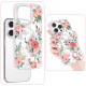 Kingxbar iPhone 14 Pro Max Flora Series Θήκη Σιλικόνης με MagSafe - Design Rose Flowers - Διάφανη / Multicolor