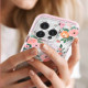Kingxbar iPhone 14 Pro Flora Series Θήκη Σιλικόνης με MagSafe - Design Rose Flowers - Διάφανη / Multicolor