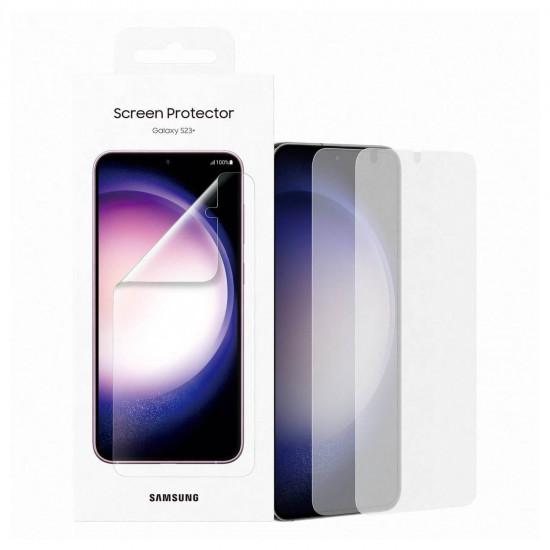 Samsung Screen Protector Samsung Galaxy S23 Plus Προστατευτική Μεμβράνη Οθόνης - 2 Τεμάχια - Διάφανη - EF-US916CTEGWW