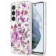 Guess Samsung Galaxy S23 Plus - Flower Collection Σκληρή Θήκη με Πλαίσιο Σιλικόνης - White - GUHCS23MHCFWST