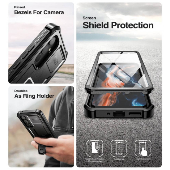 Tech-Protect Samsung Galaxy A54 5G Kevlar Pro Θήκη 360 Full Body με Προστασία Οθόνης και Stand - Black