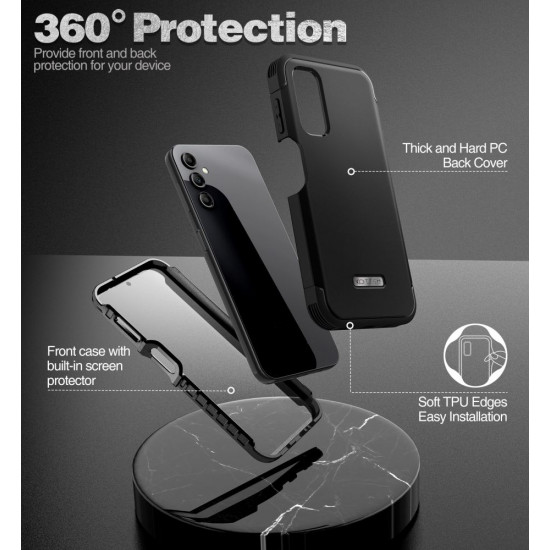 Tech-Protect Samsung Galaxy A14 5G Kevlar Θήκη 360 Full Body με Προστασία Οθόνης - Black