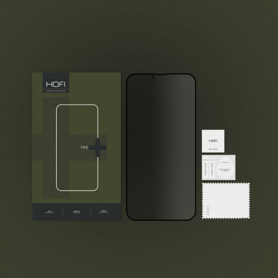 Hofi iPhone 13 Pro Max / iPhone 14 Plus Anti Spy Glass Pro+ 0.3mm 2.5D 9H Full Screen Tempered Glass Αντιχαρακτικό Γυαλί Οθόνης - Privacy - Black