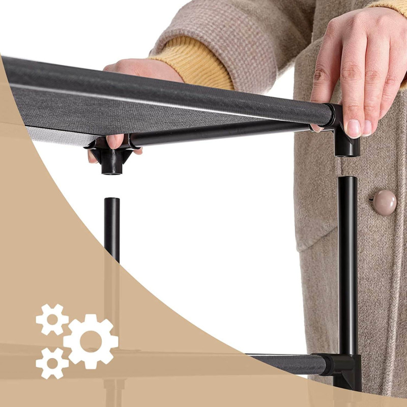 Songmics Μεταλλική Παπουτσοθήκη με 8 Ράφια - Black - LSR24BK Songmics Μεταλλική Παπουτσοθήκη με 8 Ράφια - Black - LSR24BK