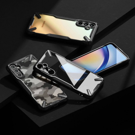 Ringke Samsung Galaxy A34 5G Fusion X Σκληρή Θήκη με Πλαίσιο Σιλικόνης - Black