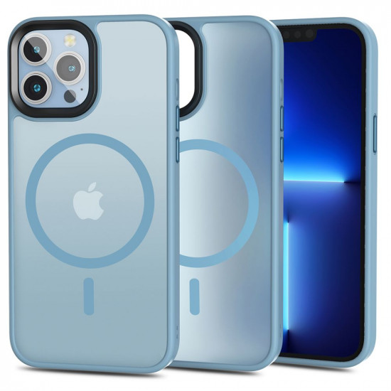 Tech-Protect iPhone 13 Pro Max MagMat Σκληρή Θήκη με Πλαίσιο Σιλικόνης και MagSafe - Sierra Blue