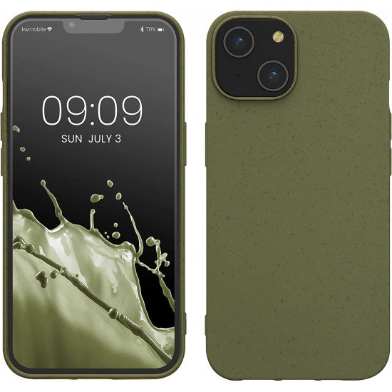 Kalibri iPhone 14 Θήκη Σιλικόνης TPU με Ανακυκλώσιμο και Βιοδιασπώμενο Υλικό - Olive Green - 59217.107