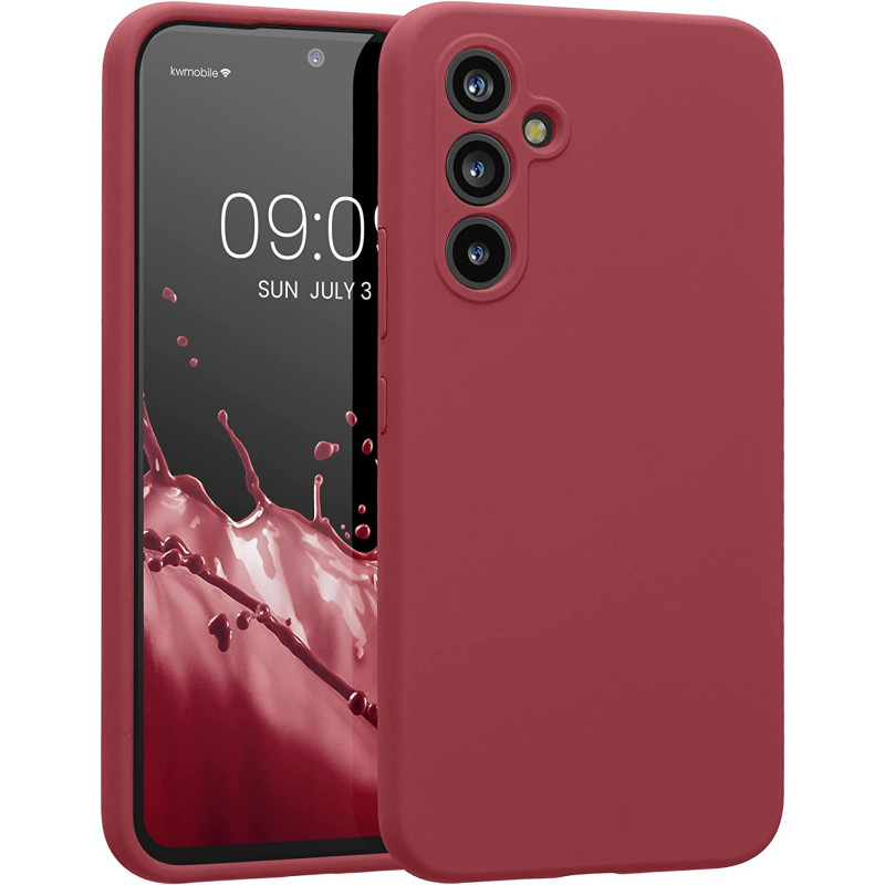 KW Samsung Galaxy A54 5G Θήκη Σιλικόνης Rubberized TPU - Dark Rose - 60795.167