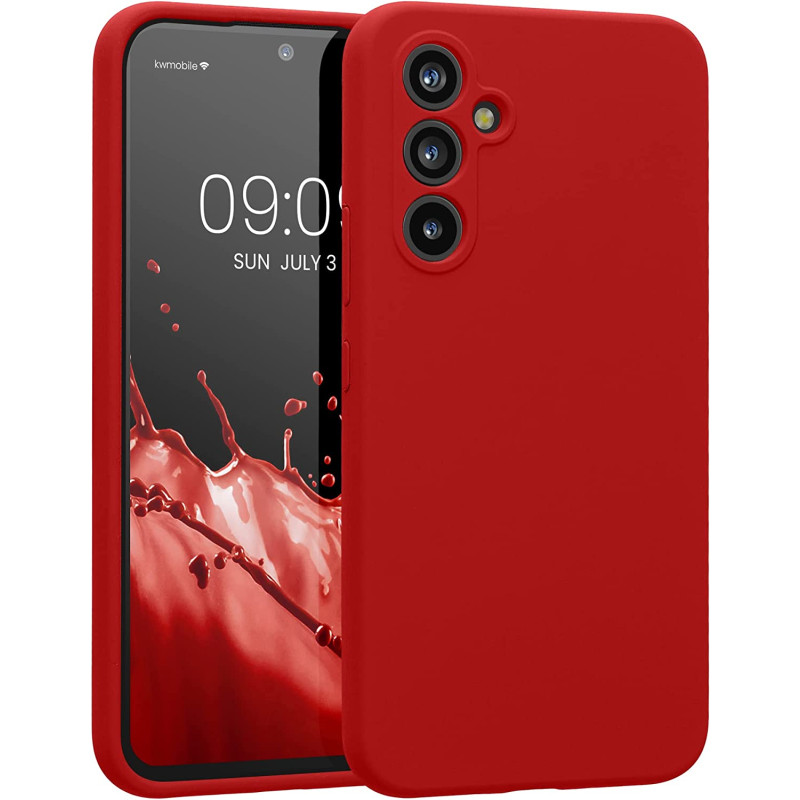 KW Samsung Galaxy A54 5G Θήκη Σιλικόνης Rubberized TPU - Classic Red - 60795.208