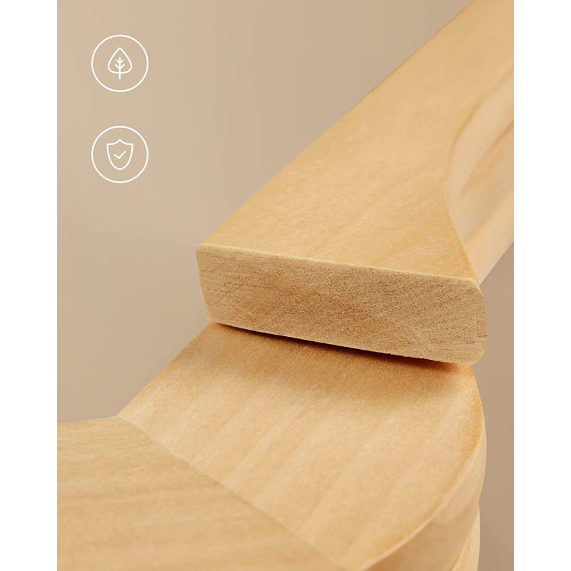 Songmics Σετ με 10 Ξύλινες Κρεμάστρες Ρούχων - Natural - CRW001-10 Songmics Σετ με 10 Ξύλινες Κρεμάστρες Ρούχων - Natural - CRW001-10