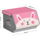 Songmics Σετ με 3 Υφασμάτινα Παιδικά Κουτιά Αποθήκευσης - Animal Designs - Pink / Blue / Green / Grey - RFB760P01