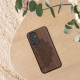 KW Samsung Galaxy A54 5G Θήκη από Φυσικό Ξύλο - Design Half Flower - Dark Brown - 60799.01