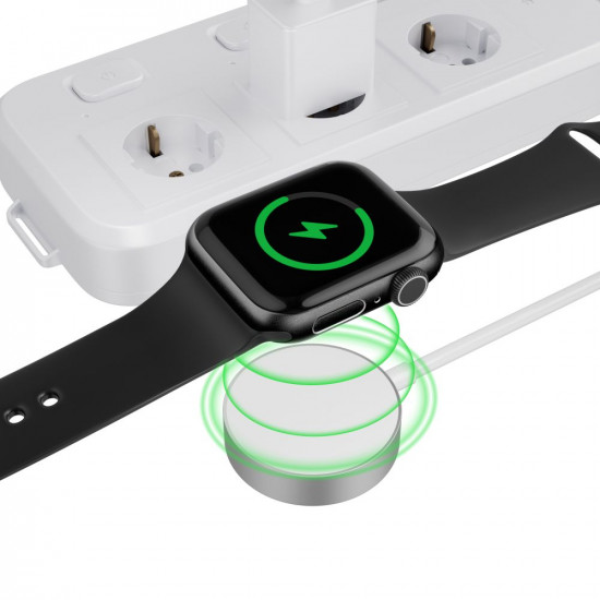 Tech-Protect UltraBoost Καλώδιο USB με Μαγνητική Βάση Φόρτισης για Apple Watch - 1.2m - White