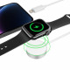Tech-Protect UltraBoost 2in1 Μαγνητική Βάση Φόρτισης για Apple Watch με Καλώδιο USB to Lightning για iPhone - 1.5m - White