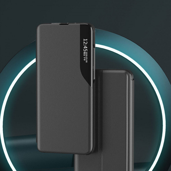 OEM Samsung Galaxy S23 Ultra Eco Leather View Θήκη Βιβλίο - Black