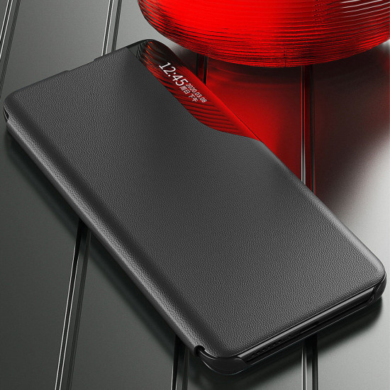 OEM Samsung Galaxy S23 Ultra Eco Leather View Θήκη Βιβλίο - Black