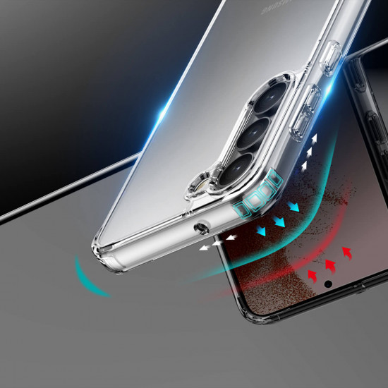 Dux Ducis Samsung Galaxy S23 Plus Clin Armor Σκληρή Θήκη με Πλαίσιο Σιλικόνης - Διάφανη