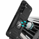 Wozinsky Samsung Galaxy S23 Ring Armor Σκληρή Θήκη με Πλαίσιο Σιλικόνης και Δαχτυλίδι Συγκράτησης - Black